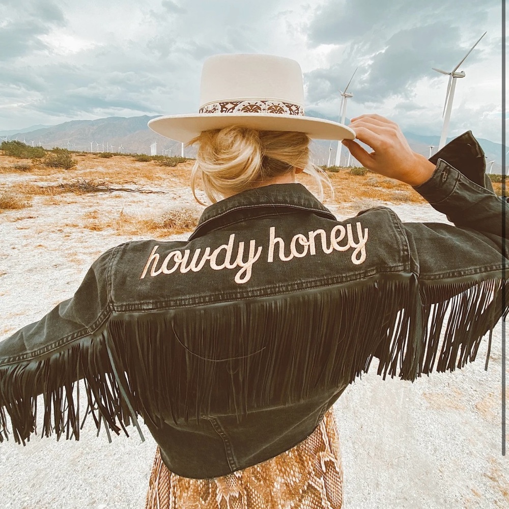 Howdy Honey Denim Fringe Jacket